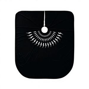 Capa de Corte Inyint Los Ángeles Black Bolt PRO, Capa de Peluquería Personalizada en Color Negro, Delantal de Peluquero - Product Image 2