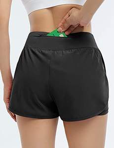 Shorts Deportivos 2 en 1 para Mujer con Bolsillos, Shorts de Yoga y Gimnasio con Forro, Shorts Casuales de Running con Diseño de Mariposa - Product Image 3