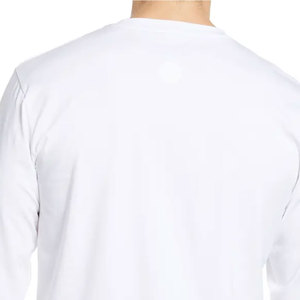 เสื้อเชิ้ตผู้ชายแขนยาวสีขาว ผ้าฝ้าย คอกลม ทรงปกติ สวมใส่สบาย สีพื้น ผ้าถัก - Product Image 5