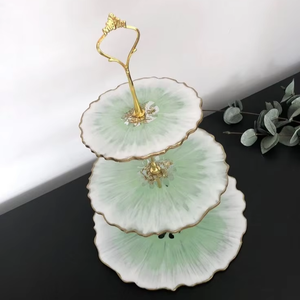 Support à dessert réutilisable de haute qualité, écologique, non toxique, résistant à la chaleur, en résine, pour la présentation de gâteaux et de pâtisseries, design artisanal, pour boulangerie - Product Image 1