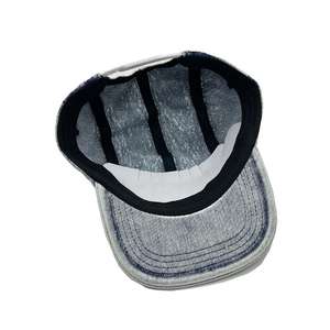Classical Blue Acid Wash Denim 5 Panel Snap <b>Back</b> Cap and Hat With Custom Logo <b>Patch</b> for Kids - Product Image 1