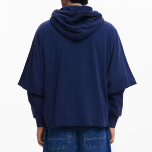 Sudadera con Capucha Vintage Lavada al Ácido para Hombre, de Lujo, de Doble Capa, Mangas Dobles, 100% Algodón, Felpa, Larga, de Alta Calidad - Product Image 3