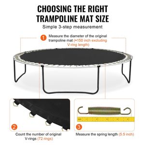 Tapete de Repuesto Universal para Trampolín de 14 pies, Resistente a los Rayos UV, Reforzado para Todos los Juguetes de Salto - Product Image 4