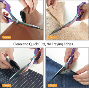 Tijeras de sastre de grado industrial, tijeras para tela, herramienta de corte de precisión afilada de acero inoxidable de alta resistencia - Product Image 5