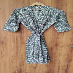 Kimono Kaftan en Coton Imprimé à la Main Style Luxe, Grande Taille Léger, Cache-maillot d'été Imprimé – Excellent Prix - Product Image 1