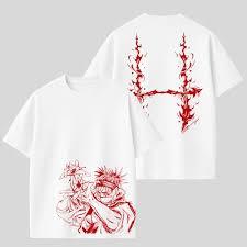 Camiseta de algodón de 220 g para hombre, estilo vintage, lavado ácido, corte regular, estampado gráfico de letras de anime, transpirable, manga corta - Product Image 3