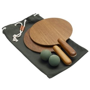 Ensemble de raquettes de Frescobol en bois en gros – Kit durable de raquettes de tennis de plage pour jeux en extérieur sur pelouse et cour avec sac – Raquette en bois - Product Image 3