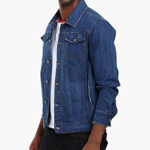 Veste en jean vintage personnalisée pour homme, respirante, lavable, coupe ajustée, 100% polyester denim, prix de gros - Product Image 3