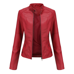 Vestes en cuir véritable écologiques pour hommes et femmes, style motard, en cuir de mouton et laine, grandes tailles disponibles, vente en gros - Product Image 1