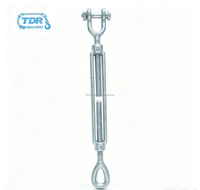 Tendeurs à mâchoires et à œillets M10 galvanisés à chaud de type US, équipement de levage pour riggers, à corps ouvert forgé, pour tensionnement de câbles