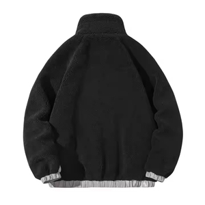 Reinforced Stitched windproof fur <b>jacket</b> winter <b>warm</b> fleece coat fuzzy plush thermal outerwear zip up heavy cozy <b>jacket</b> - Product Image 2