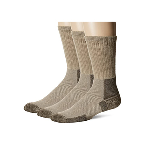 High Quality Men's Knitted Crew <b>Socks</b> 100% <b>Wool</b> Breathable Custom Logo Heathered Gray Cushioned Sports Thick OEM Design - Product Image 6