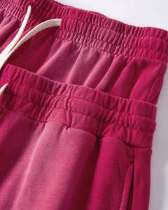 Men Ombre Pink Double-Waistband Shorts Unique <b>Layered</b> Waist Design Lightweight Fabric Everyday Comfort Wear - Product Image 4