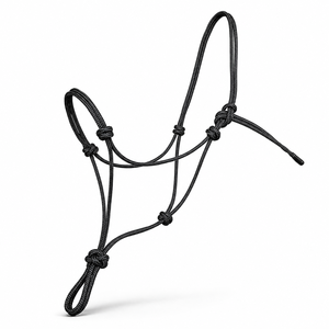 Licol en corde de haute qualité pour chevaux, couleur noire, excellente qualité, personnalisation du logo, fournisseur OEM - Product Image 2