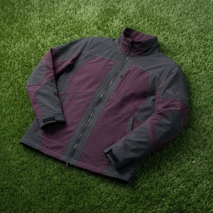 <b>Men</b> Burgundy Gray Color Block Windbreaker <b>Jacket</b> Stand Collar Full Zip Outdoor <b>Utility</b> Sports <b>Jacket</b> - Product Image 5