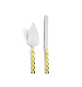 Luxury <b>Craft</b> Cake Cutting Set Metal Knife and Server Stainless Steel Slice Lifter Dessert <b>Tools</b> - Product Image 4