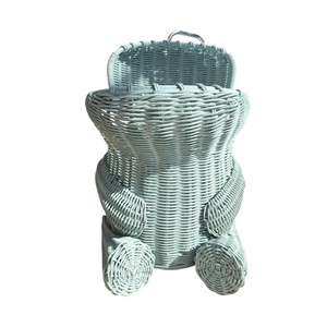 Cesta de Almacenamiento de Mimbre Hecha a Mano con Forma de Hipopótamo para la Habitación de los Niños y Decoración de la Guardería - Product Image 4