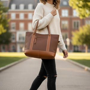 Sac à main en cuir véritable pour femme avec bandoulière, collection Designer Choice |   Sac à main en cuir de luxe fait main |   Sac à main marron de qualité supérieure - Product Image 1