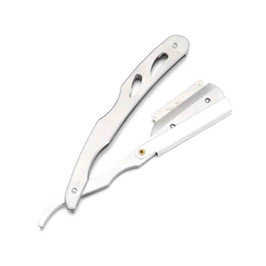 Navaja Profesional para Peluquería 2026, Navaja Plegable de Acero Inoxidable para Remover Vello Facial con 10 Piezas - Product Image 1