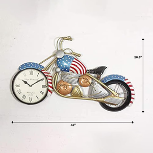 NESFUR Decorative Metal Bike With Watch Wall Art For Home Decor and Wall Decor, Wall Decor Item For Boys And Bike Lovers Room, - Product Image 5
