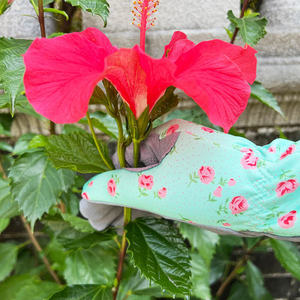 New Promotion Hot Style Half Leather Short <b>Gloves</b> Gardening Protection Breathable and Flexibility Green Thumbs Gardening <b>Gloves</b> - Product Image 3