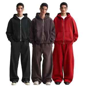 <b>Embroidery</b> <b>Set</b> for Men Lightweight Solid Color Hooded Casual Polyester/Cotton Track Suits - Product Image 4