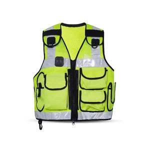 Chaleco de Seguridad Fluorescente Amarillo de Alta Visibilidad, Transpirable, Impermeable, Resistente a las Llamas, para Trabajadores, Seguridad Vial - Product Image 5