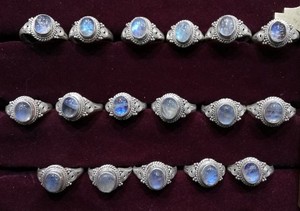Onyx <b>Sterling</b> <b>Silver</b> Freshwater Pearl Channel <b>Set</b> Unisex <b>Rings</b> for Gift Party & Anniversary - Product Image 4