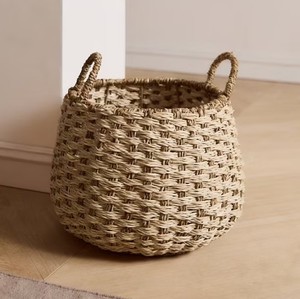 High Quality Bestselling Eco-Friendly Seagrass Handwoven Basket Storage Home Decoration Laundry Basket <b>Hamper</b> Multifunction Made - Product Image 2