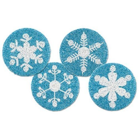 Magnifique ensemble de perles de rocaille brodées à la main pour Noël, pour la création de sous-verres perlés et l'artisanat de broderie, pour la décoration des fêtes
