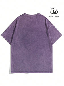 Camiseta de manga corta con cuello redondo y estampado gráfico para hombre, camiseta de verano de calidad, personalizada, de corte ajustado y color sólido para hombre - Product Image 2