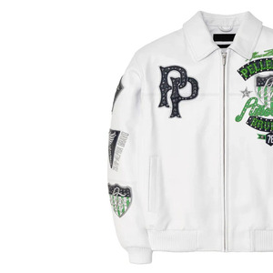 Veste d'hiver pour homme haut de gamme, très vendue, en cuir véritable, coupe-vent, imperméable, teinte unie, toutes tailles disponibles - Product Image 5