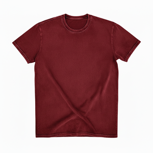 เสื้อยืดคอกลมทรงโอเวอร์ไซส์ คุณภาพสูง ผ้าฝ้าย 100% ล้างสีแบบแอซิดวอช ขายส่ง เสื้อยืดวินเทจทรงไหล่ตกสำหรับผู้ชาย - Product Image 5