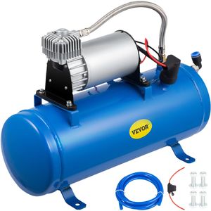Compresor de aire portátil de 12V para bocina de tren, compresor de coche de 120PSI con tanque de 6 litros y 1,6 galones para inflar neumáticos de autocaravana - Product Image 1