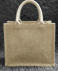 Sac fourre-tout en jute écologique le plus vendu 10x10x5, sac de courses tissé en fibres naturelles, sac d'épicerie réutilisable avec poignées robustes - Product Image 3