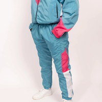 Ensemble de survêtement imperméable pour femmes, coupe-vent en nylon, 2 pièces, avec fermeture éclair