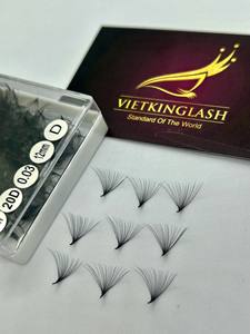 Private Label Custom Packaging Lash <b>Box</b> Synthetic <b>Hair</b> Eyelash Extensions Wholesale Vendor Soft PBT Material Vietnam Factory - Product Image 4