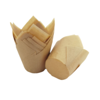 Doublures de cupcake tulipe de couleur unie Youyang-Papier de qualité alimentaire résistant à la chaleur et antiadhésif