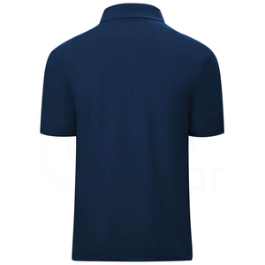 Men's Navy <b>Blue</b> Short Sleeve <b>Polo</b> <b>Shirt</b> With Zipper Casual Knitted Design Regular Fit Quick Dry Solid Color - Product Image 5