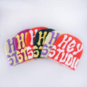 Six Trend Sports High Quality Unisex Custom Logo Character Design Jacquard Knit Breathable <b>Waterproof</b> Mohair <b>Beanie</b> Hats - Product Image 4