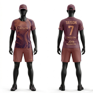 Uniforme de badminton pour femmes de qualité supérieure, 180 GSM, maille polyester à séchage rapide, panneaux contrastés menthe corail, logo personnalisé par transfert thermique - Product Image 5