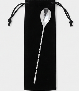 Cuillères à cocktail en acier inoxydable de qualité supérieure, design minimaliste, outils de mélange réutilisables pour agiter et mélanger les cocktails - Product Image 6