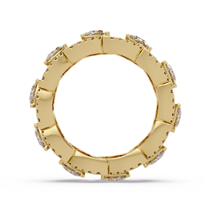 Anillos de compromiso y boda de oro puro de 14K con diamantes cultivados en laboratorio de corte pera y halo, joyería fina para mujer - Product Image 4