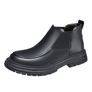 Botas Martin de Estilo Británico para Hombre, de Caña Alta, con Suela Gruesa, Modernas, Combinables con Todo, de Cuero, para Invierno - Product Image 4