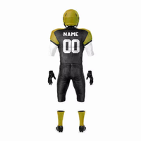 Ensemble d'uniformes de football américain sur mesure, taille plus, maillot et pantalon, kit 100% polyester, impression sublimée, manches courtes, col en V