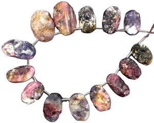 Piedras preciosas naturales de turmalina, 14 piezas, calidad superior, forma ovalada, sin tratar, al por mayor - Product Image 1