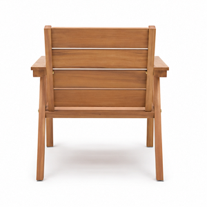 Chaise longue d'extérieur en teck massif moderne, chaise de jardin minimaliste pour hôtel, villa, resort, mobilier de loisirs - Product Image 4