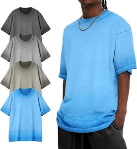 T-shirt Homme Oversize Uni à Manches Courtes Col Rond 100% Coton Jersey Respirant Style Décontracté Streetwear - Product Image 5