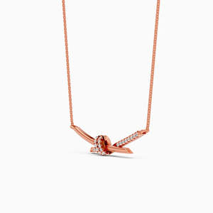 Collar Clásico de Diamantes en Oro Amarillo para Mujer, Corte Brillante Redondo, Engaste Pavé, Joyería para Uso Diario - Product Image 5