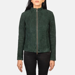 Veste en cuir pour femme de luxe sur mesure de haute qualité, style motard, en peau de mouton véritable, coupe ajustée, respirante, doublure en coton - Product Image 5